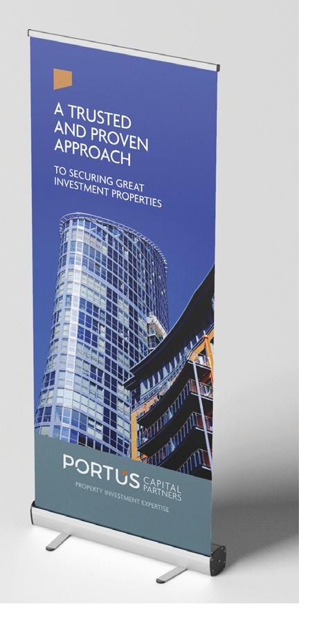 Roll-up banner for a property development