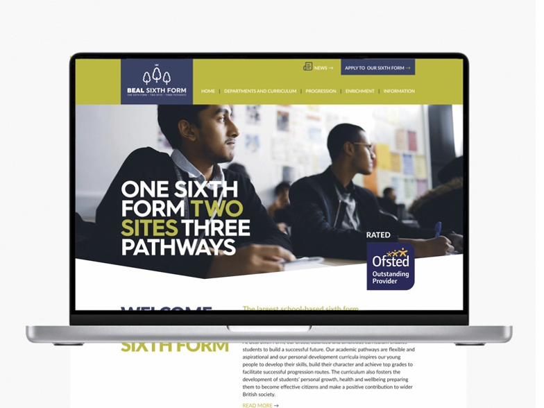 Sixth form recruitment campaign website