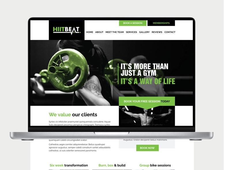 Gym and fitness website design