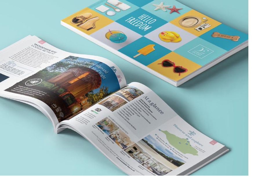 Travel and leisure brochure spread