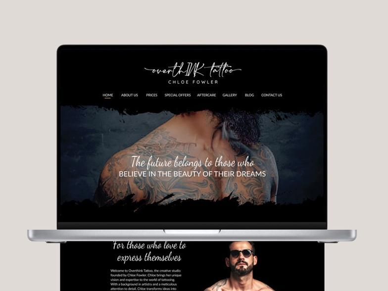 Website design for an independent tattoo studio