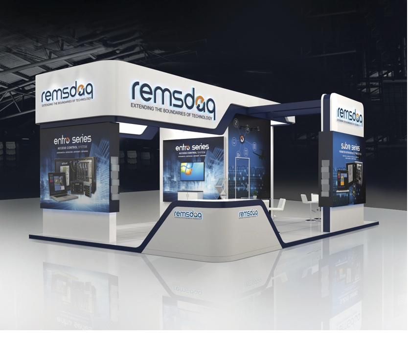 Exhibition stand design for a technology brand